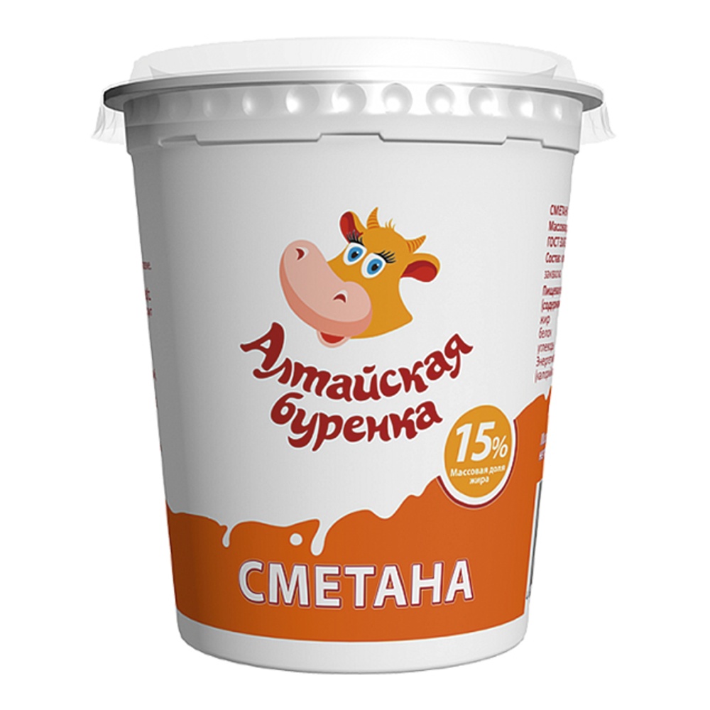 Сметана Алтайская Буренка 15% 350г