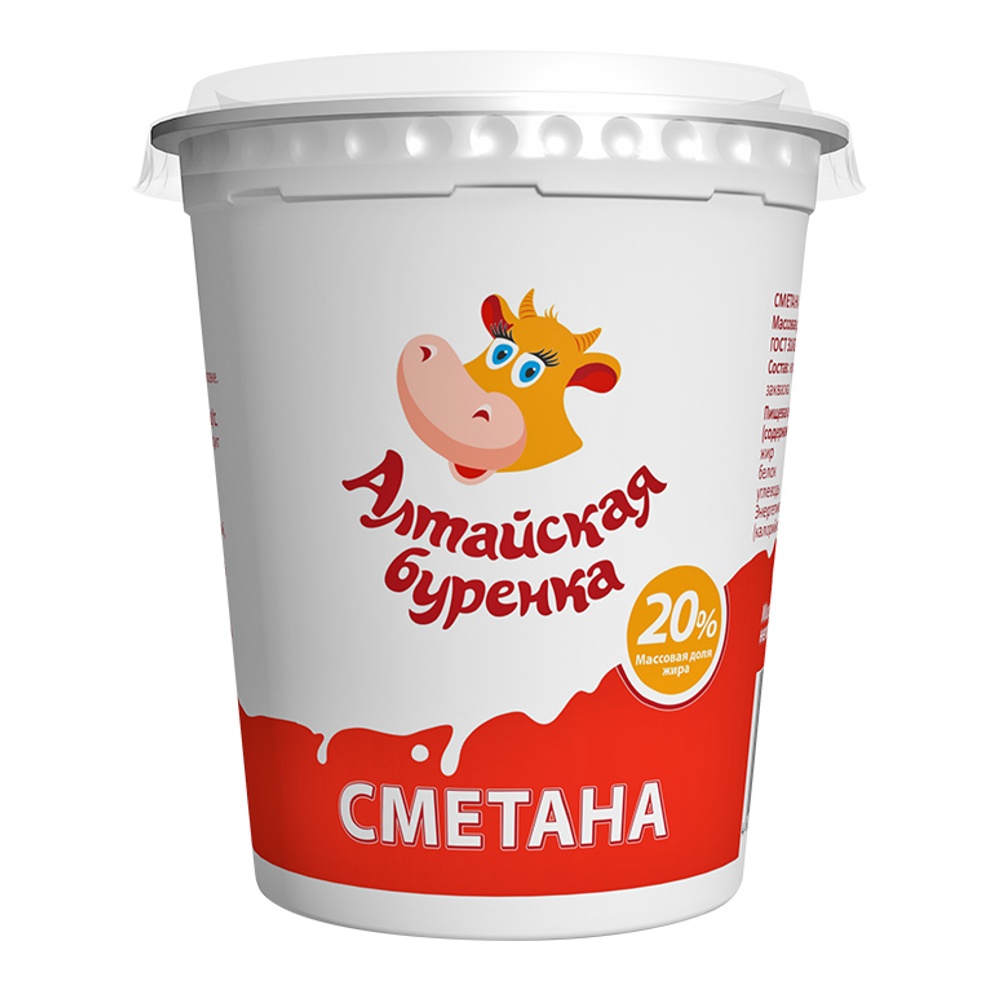 Сметана Алтайская Буренка 20% 350г