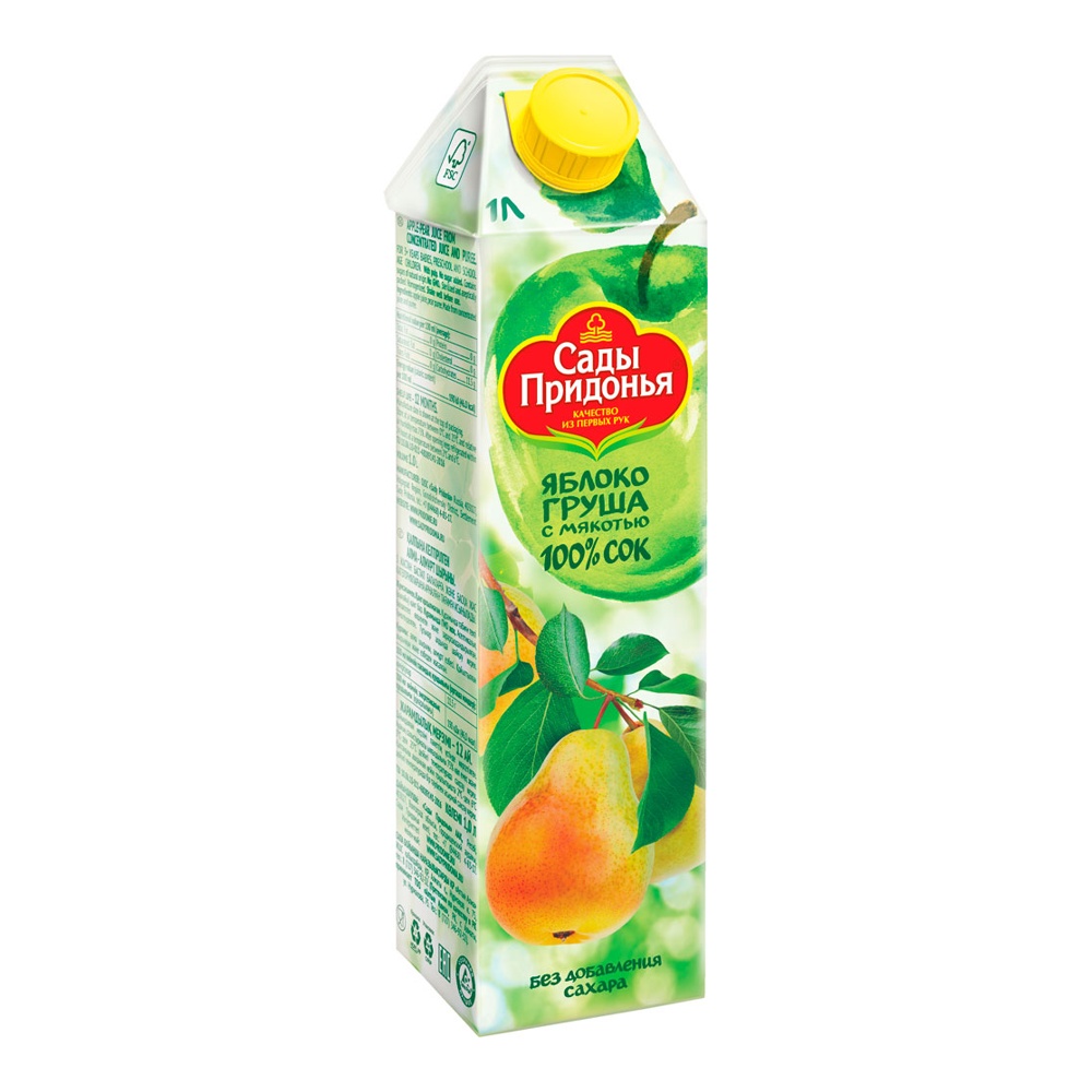 Сок Сады Придонья 1л Яблоко-Груша