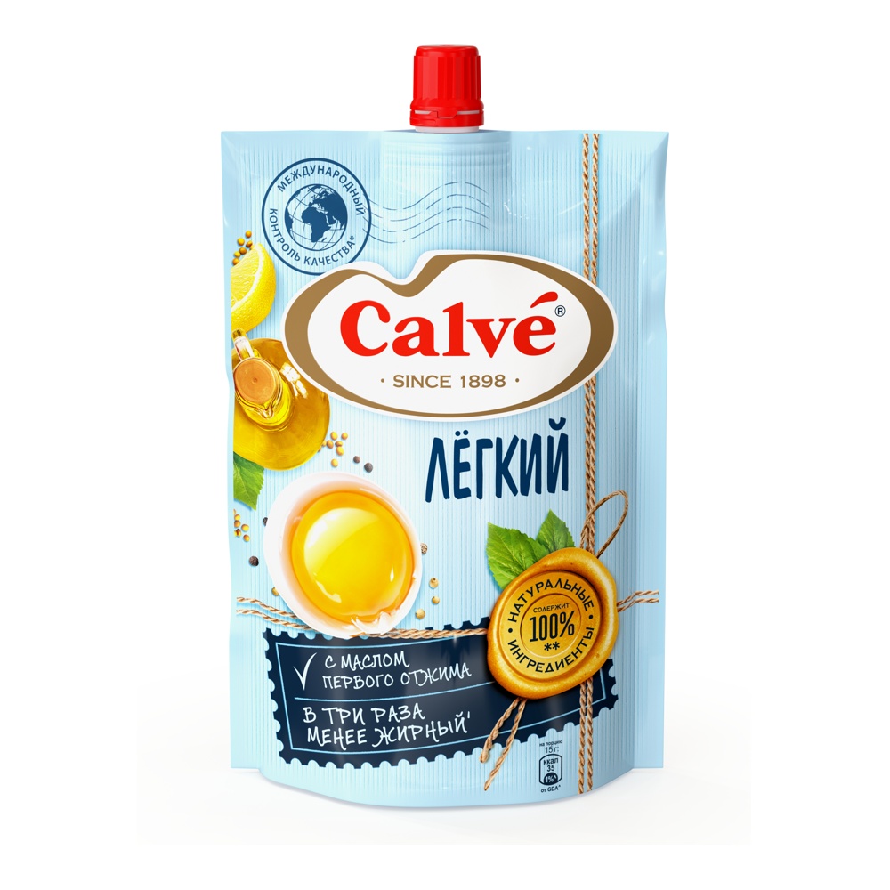 Соус майонезный Кальве Легкий 20% 400г