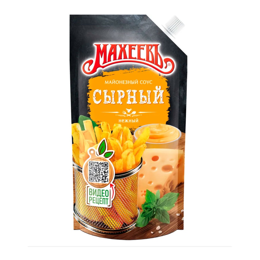 Соус майонезный Махеевъ Сырный 200г дой-пак с дозатором