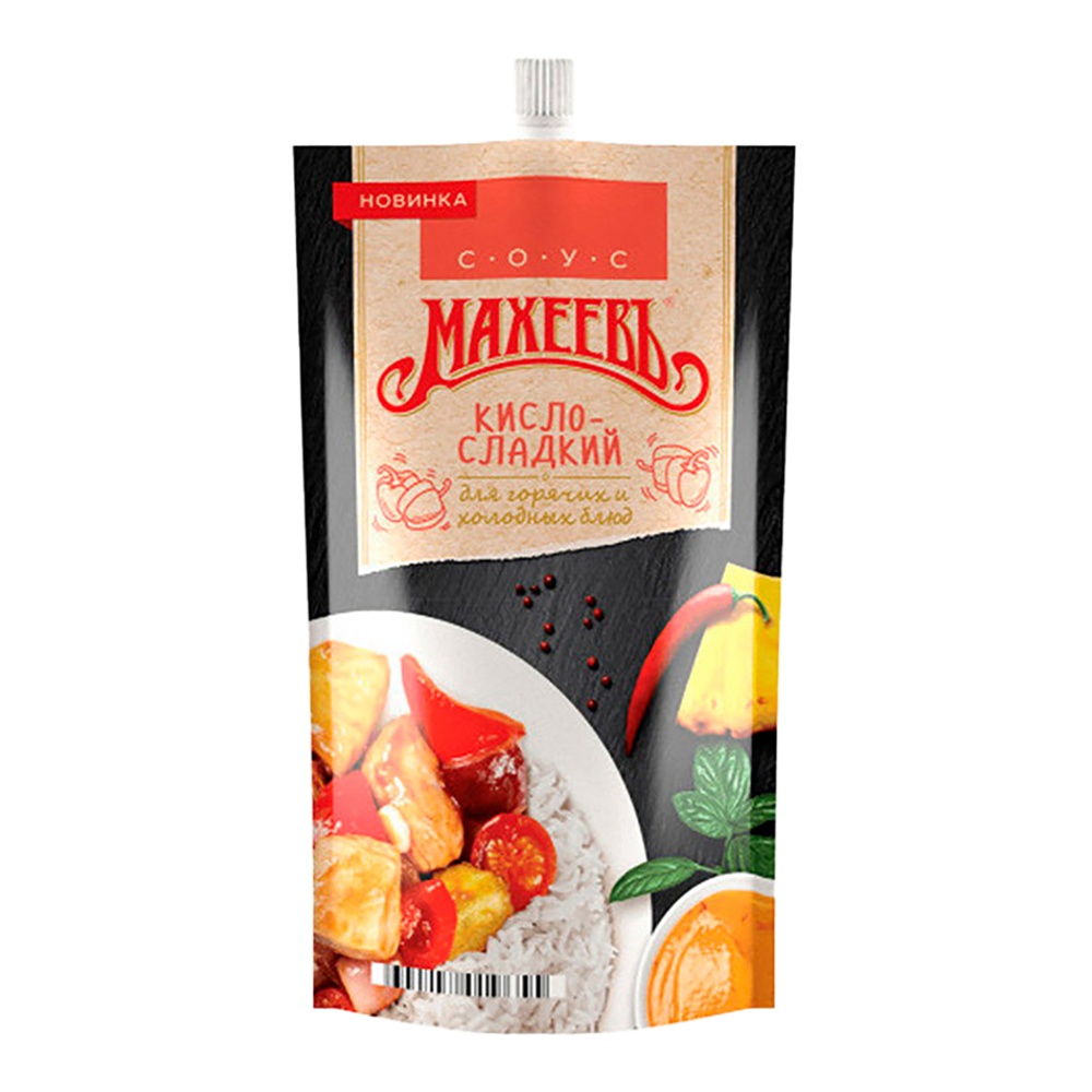 Соус Махеевъ деликатесный Кисло-сладкий 230г дой-пак с дозатором