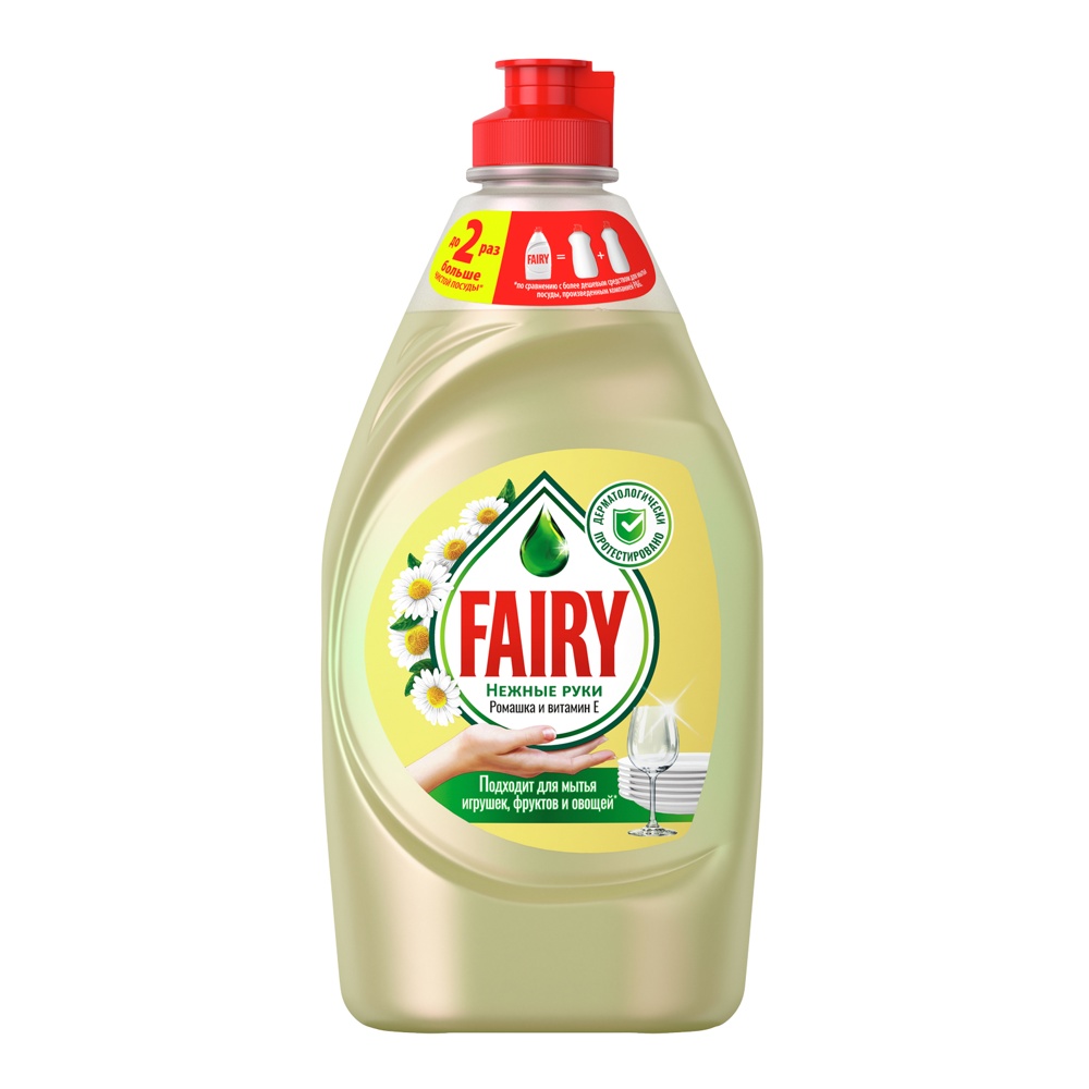 Средство для мытья посуды Фэйри Нежные руки Ромашка и Витамин E 450мл
