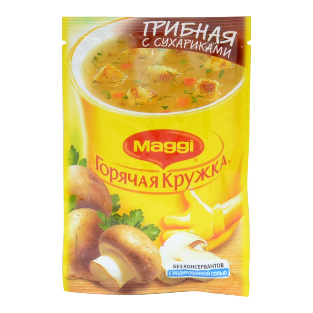 Суп Магги Горячая кружка Грибной с сухариками 20г