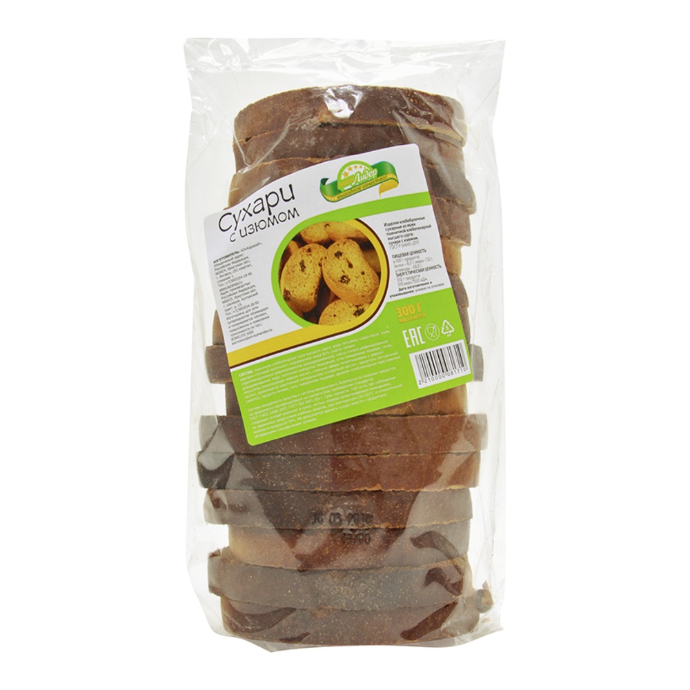 Сухари Наш Лидер с изюмом 300г