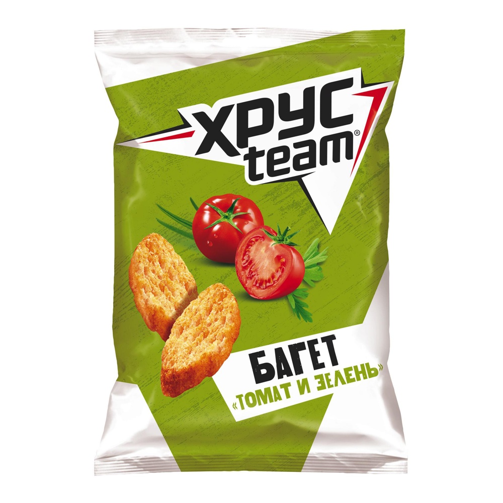 Сухарики Хрустим Багет 60г Томат-Зелень