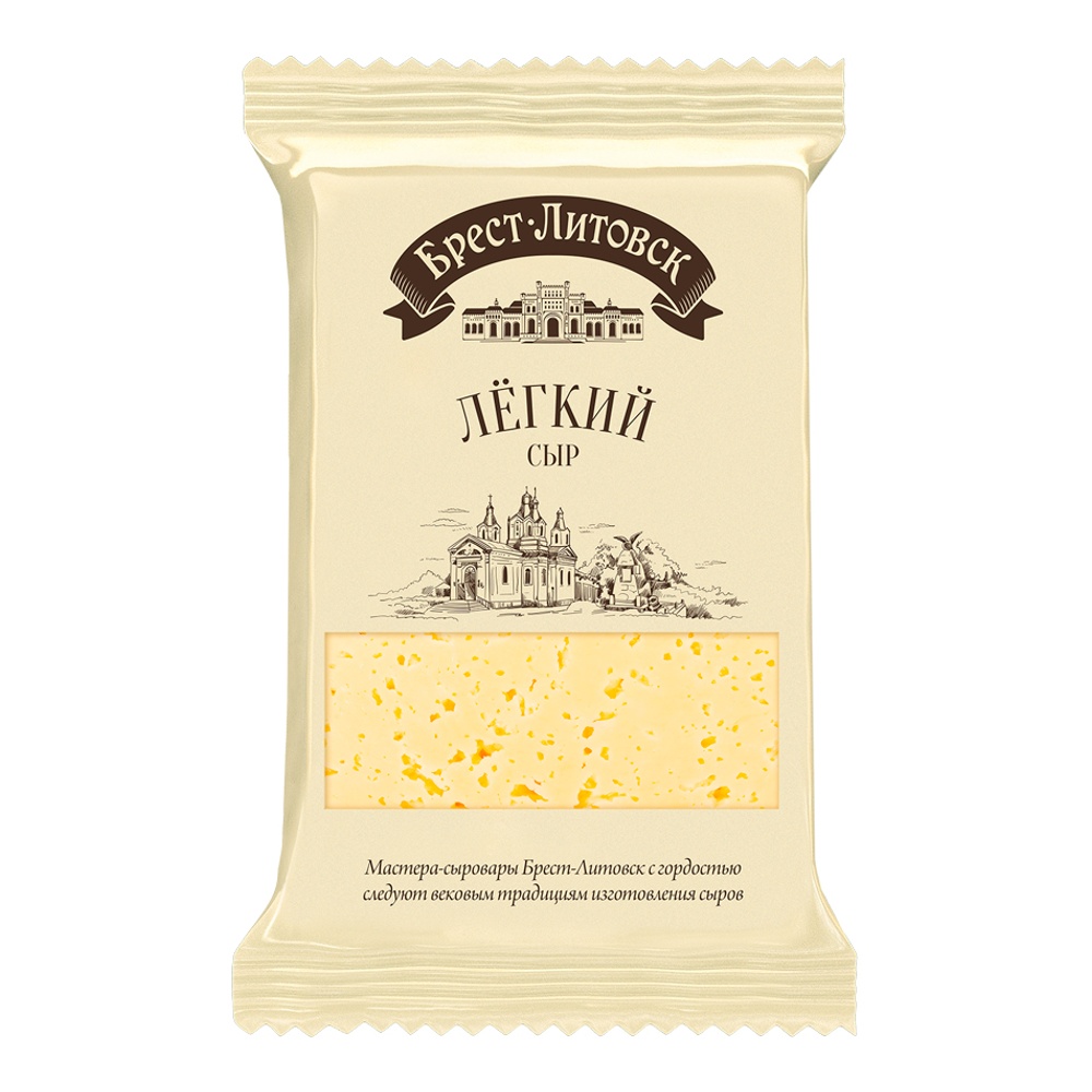 Сыр Брест-Литовск 35% 200г Легкий Савушкин продукт