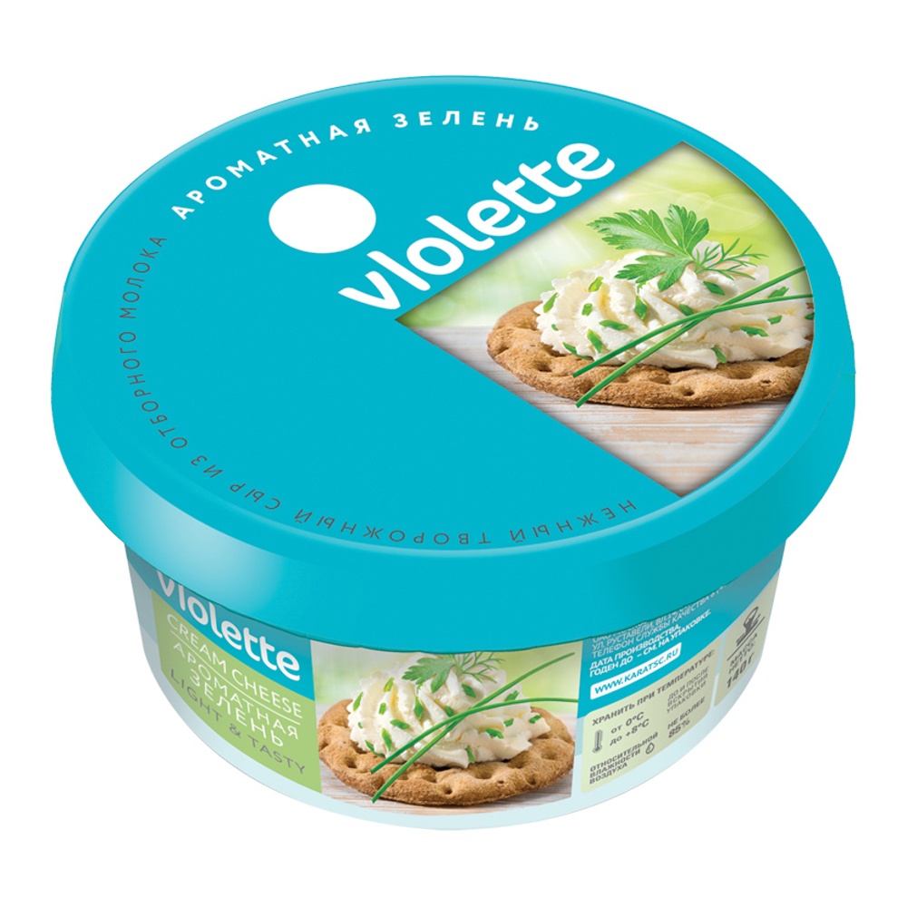 Сыр Карат Виолетта творожный с зеленью 70% 140г