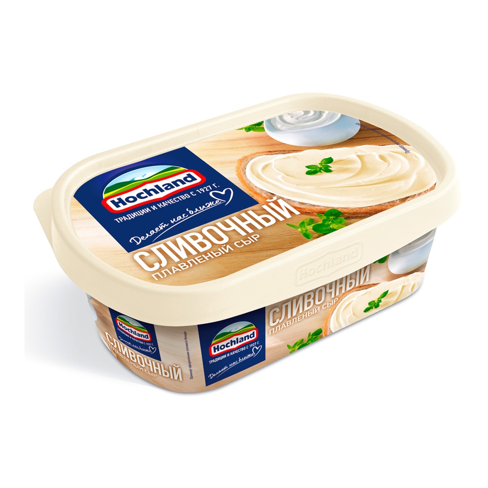 Сыр Хохланд плавленый сливочный 55% 200г ванночка