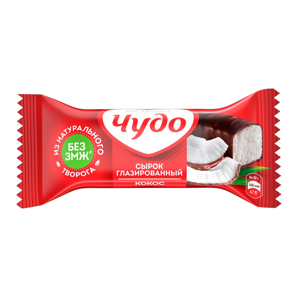 Сырок глазир Чудо 28,7% 40г кокос