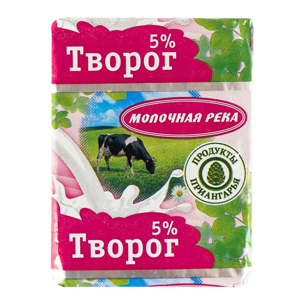 Творог Молочная река 5% 180г
