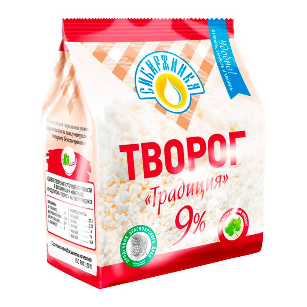 Творог Сибиржинка Традиция 9% 200г