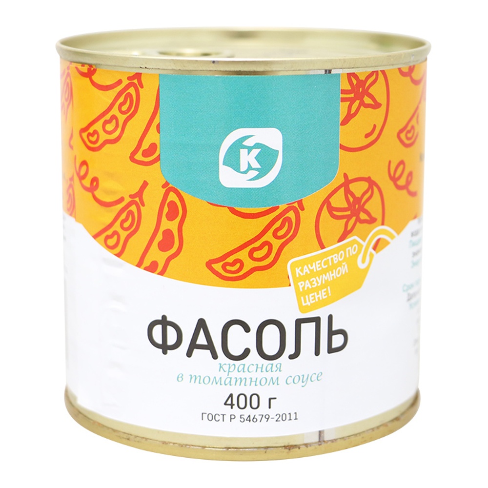 Фасоль Командор красная в т/с 400г