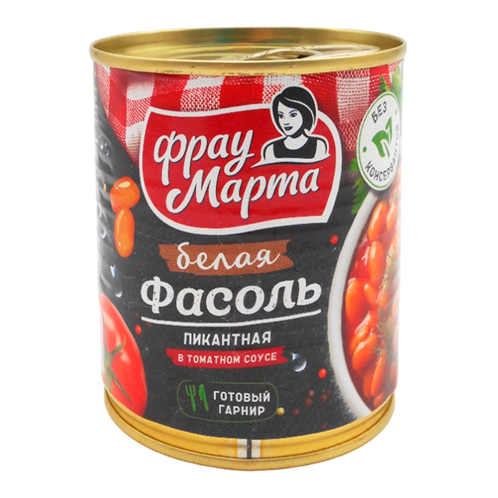 Фасоль Фрау Марта белая пикантная в т/с 310г