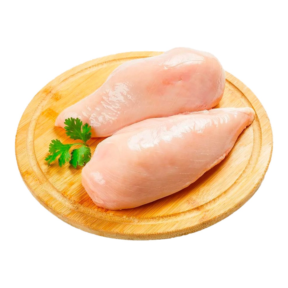 Филе цыпленка-бройлера без кожи охлажденное вес Саянский бройлер, подложка