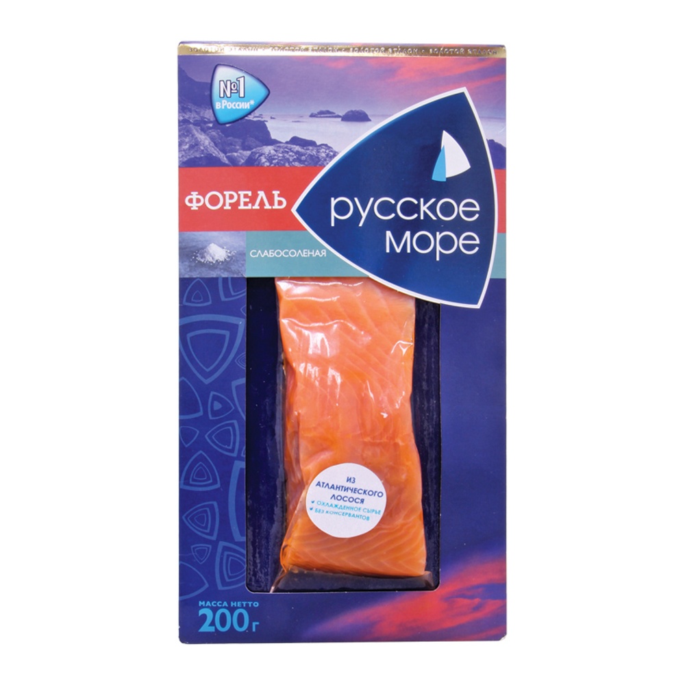 Форель Русское море с/с филе-кусок 200г в/у; 2