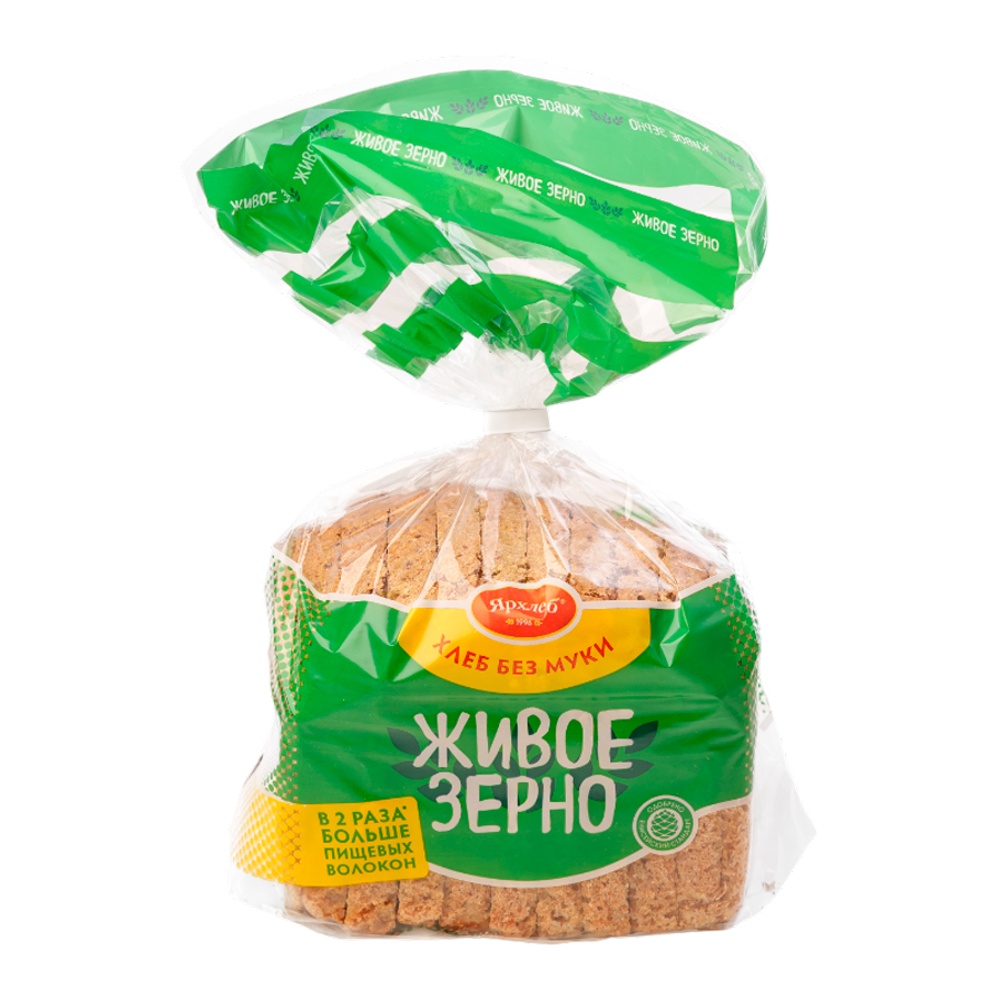Хлеб Ярхлеб Живое зерно из зерна пшеницы 280г нарезка