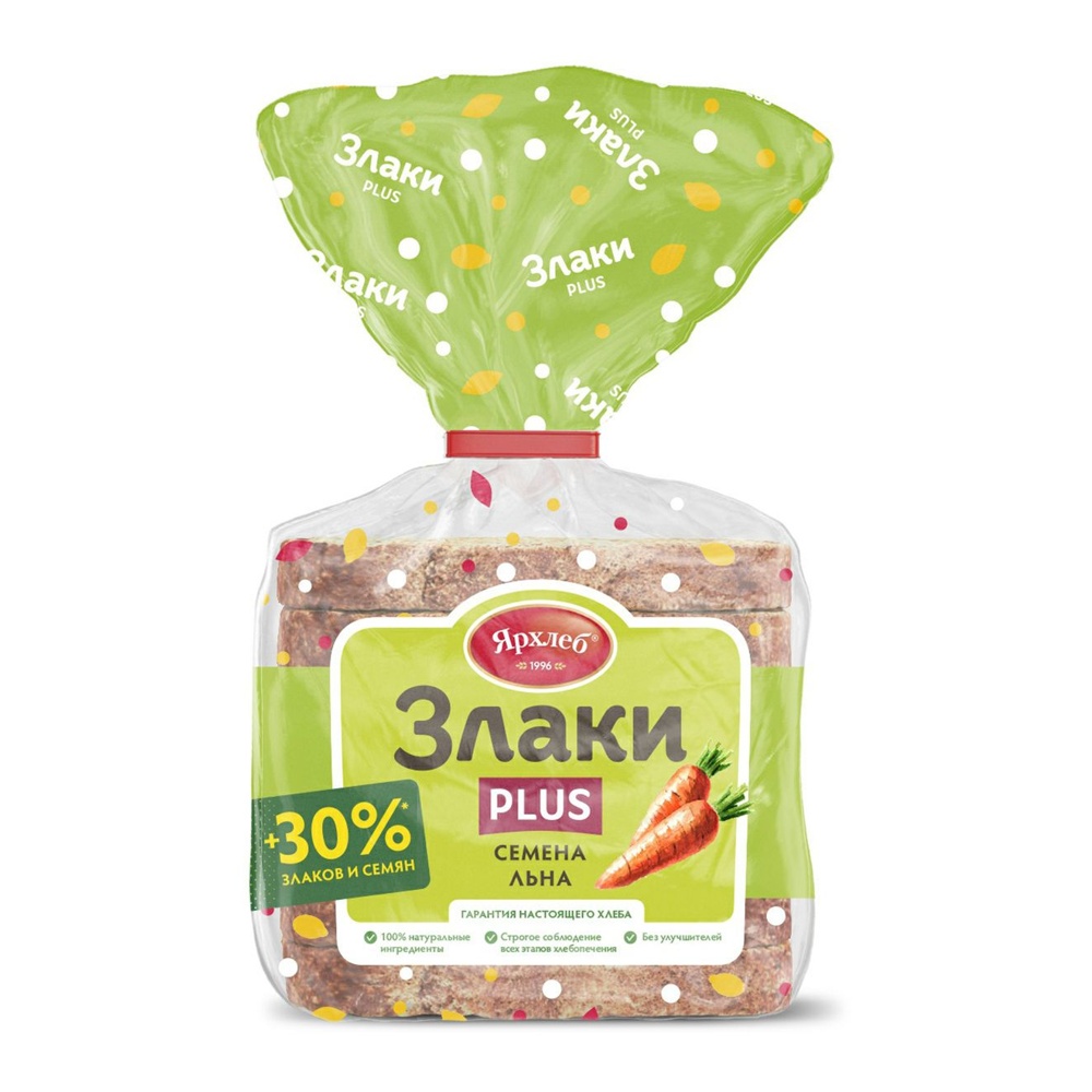 Хлеб Ярхлеб Злаки Plus с семенами льна 250г нарезка