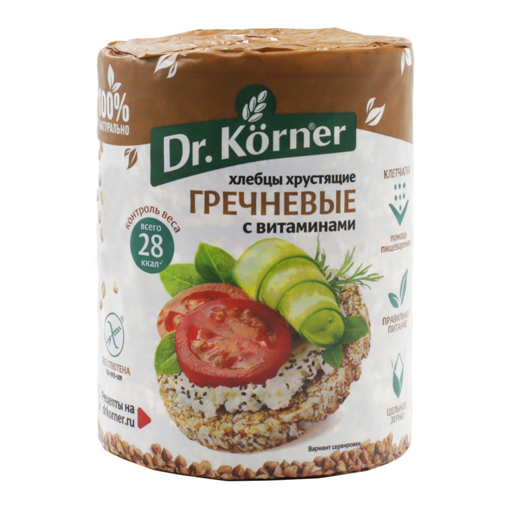 Хлебцы Доктор Кёрнер Гречневые с витаминами 100г