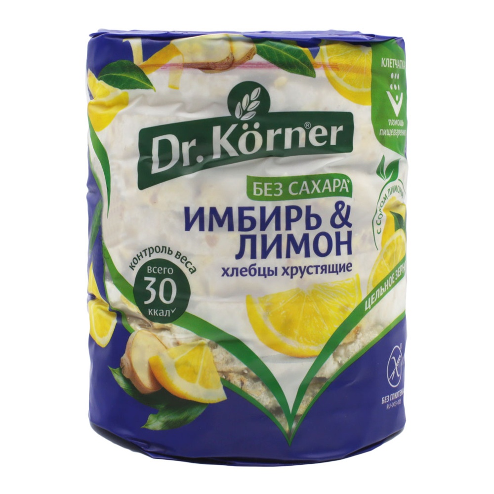 Хлебцы Доктор Кёрнер Кукурузно-рисовые Имбирь и Лимон 90г