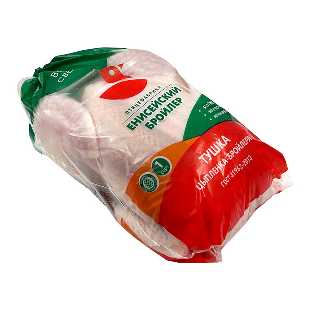 Цыпленок-бройлер 1кат потрошеный охлажденный вес Енисейский бройлер, пакет