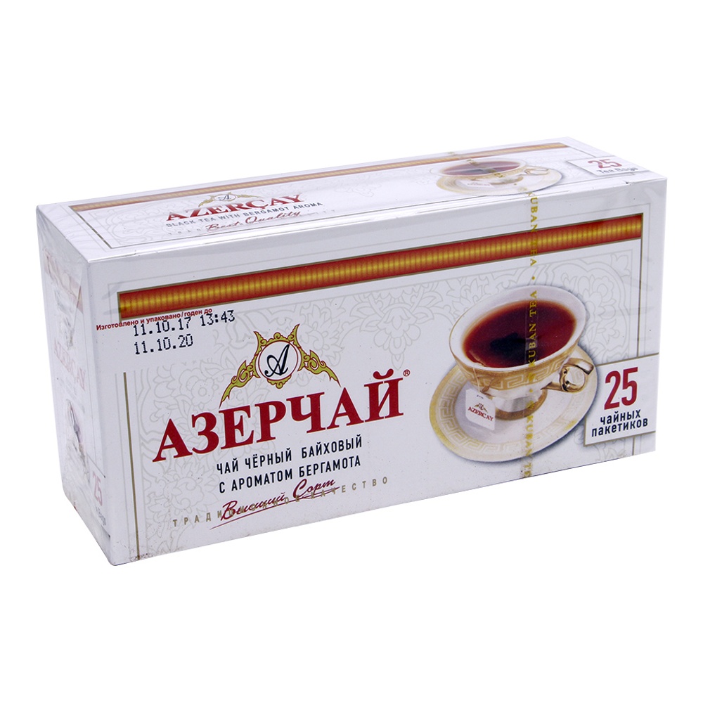 Чай Азерчай черный с ароматом бергамота 25п*2г