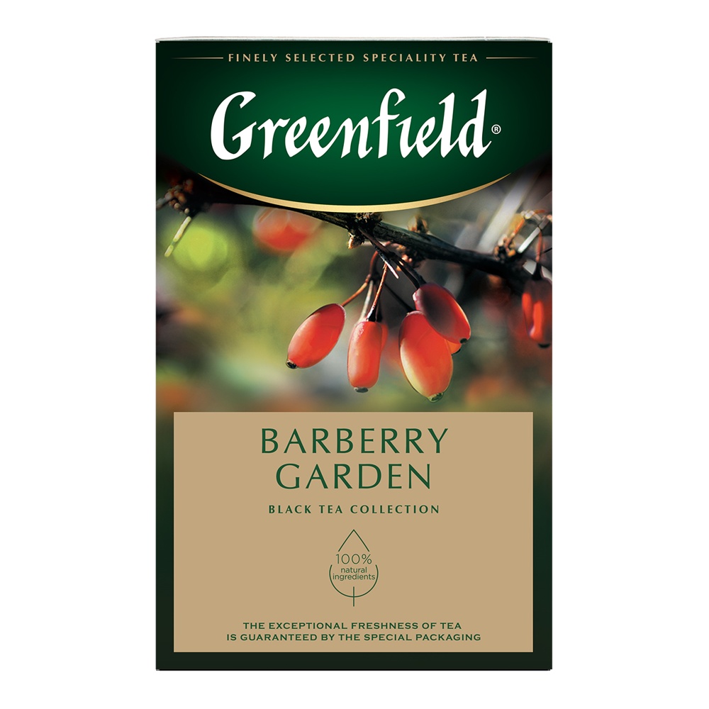 Чай Гринфилд Барбери Гарден черный с добавками 100г