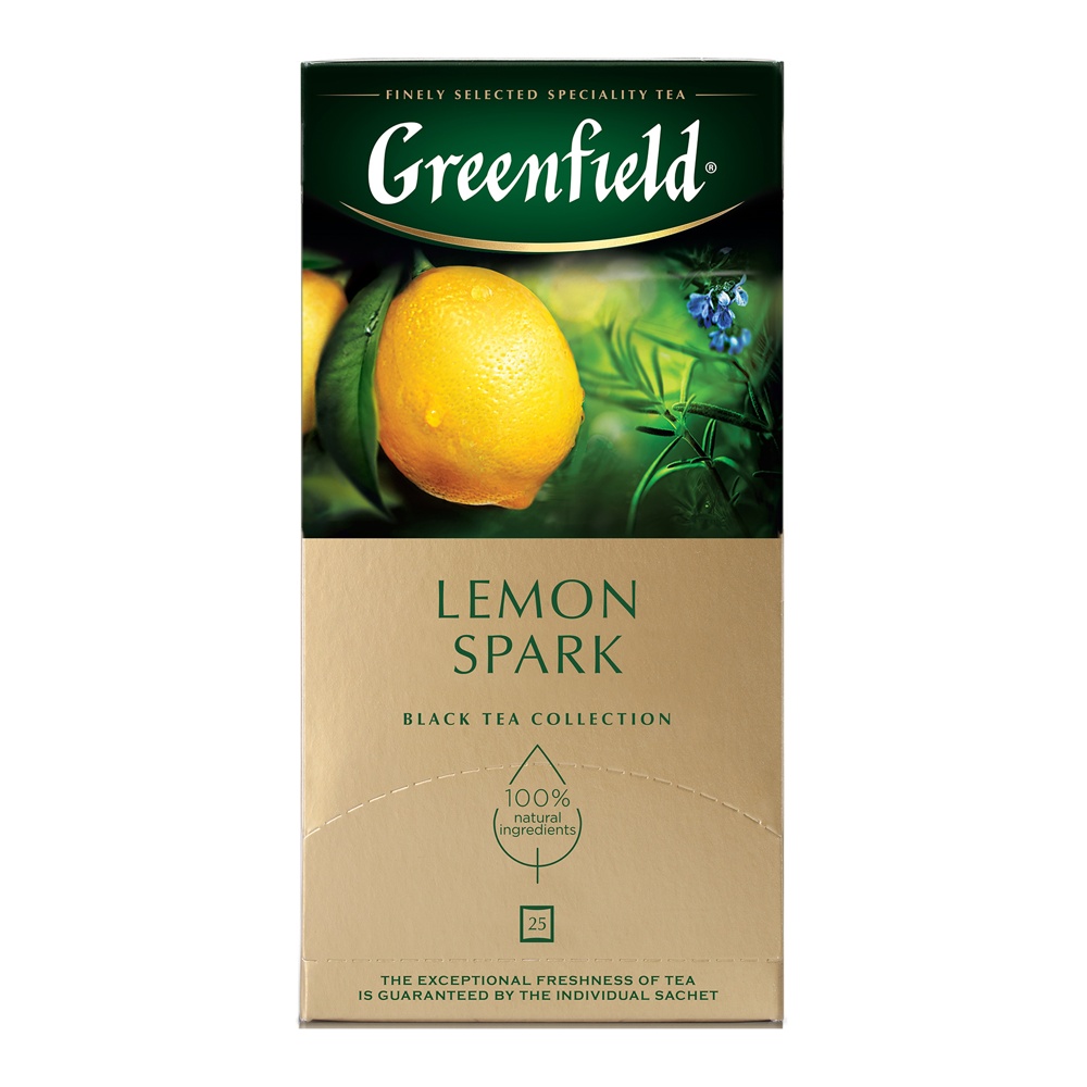 Чай Гринфилд Лемон Спарк черный 25п*1,5г