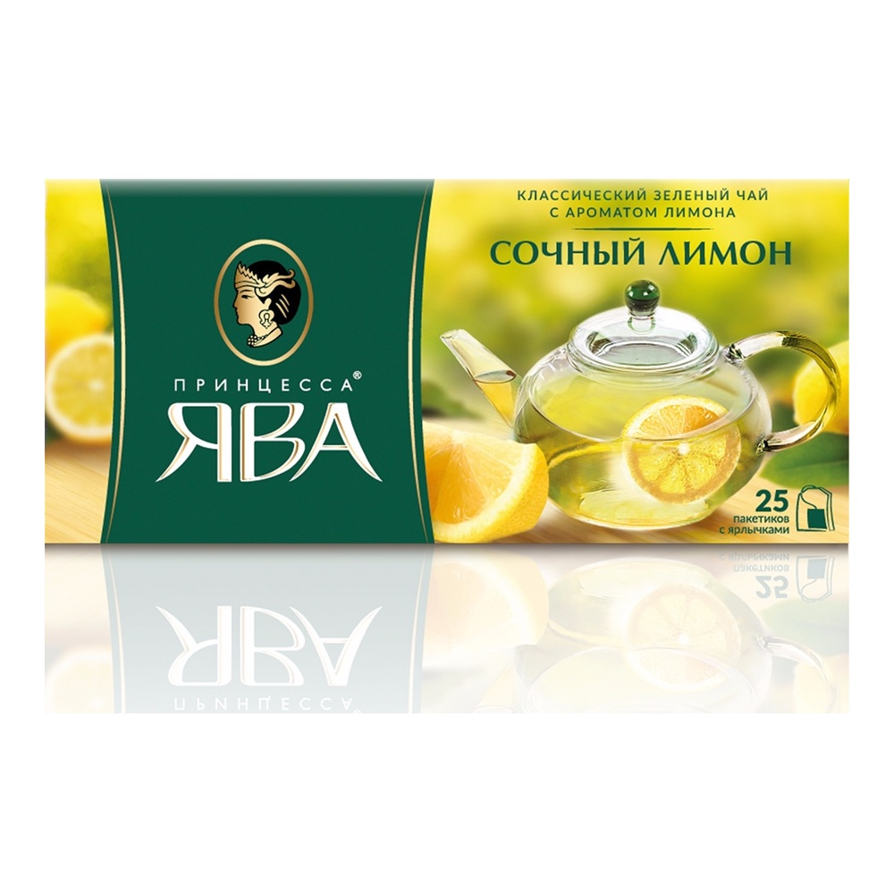 Чай Принцесса Ява зеленый с лимоном 25п*1,5г