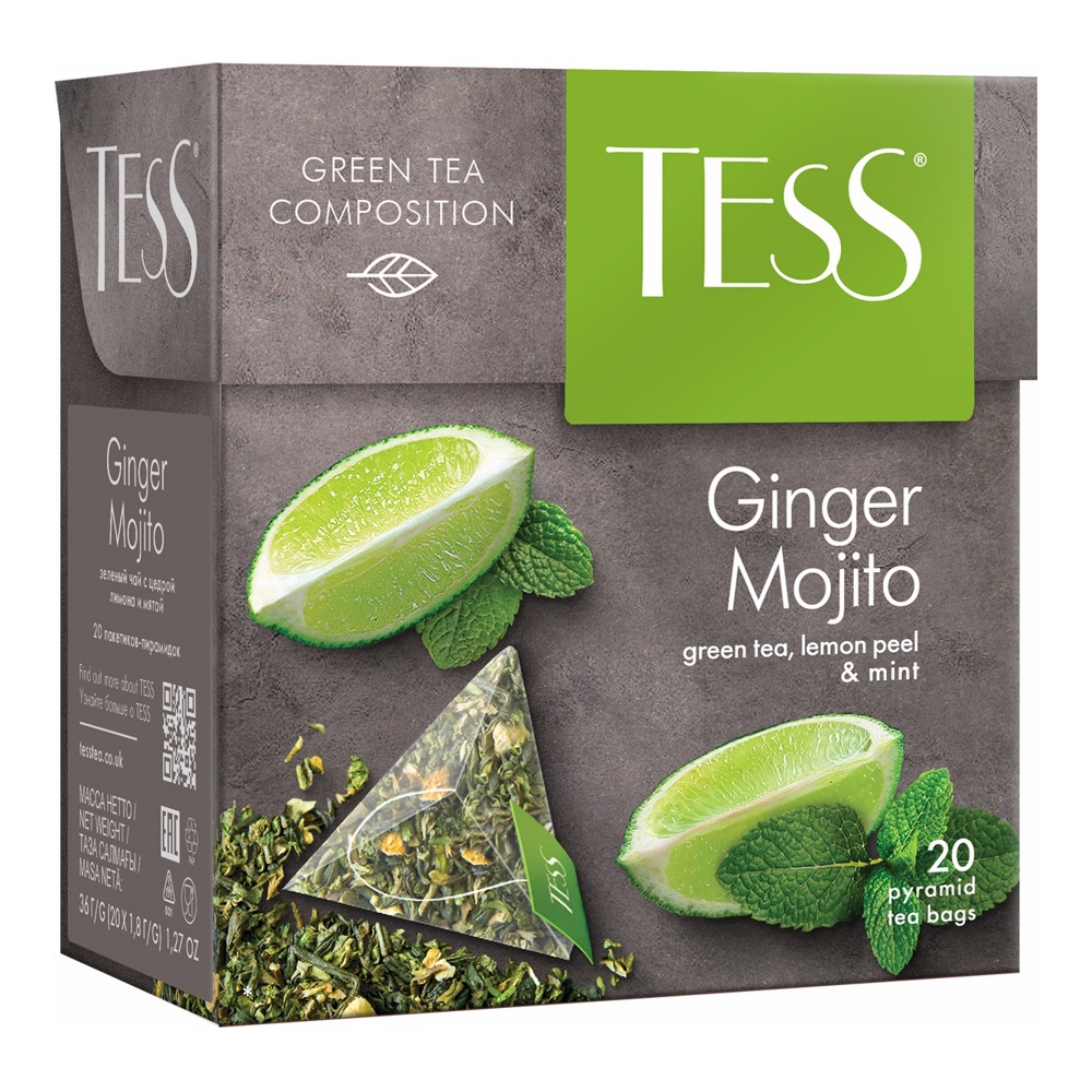 Чай Тесс Джинджер Мохито зеленый 20п*1,8г