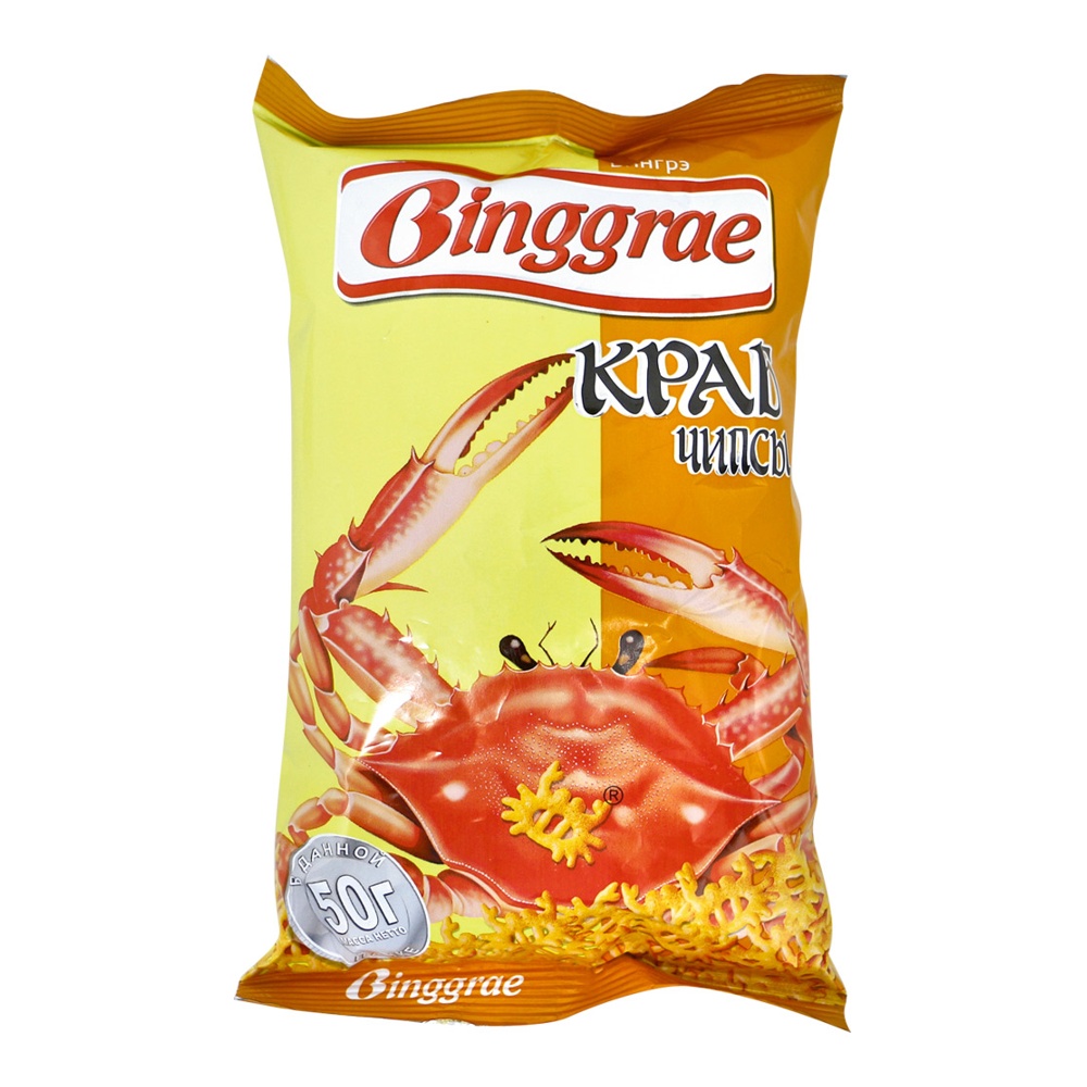 Чипсы Бингрэ 50г Краб