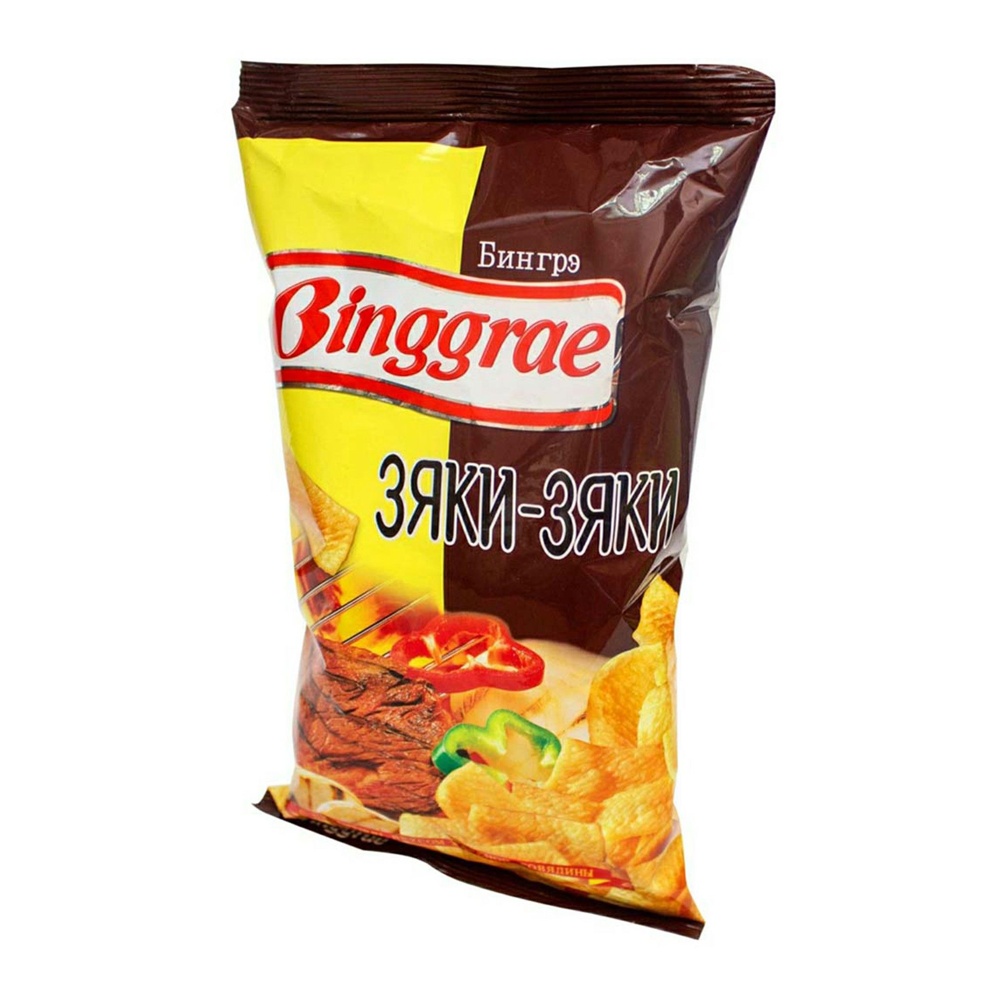 Чипсы Бингрэ 80г Зяки-Зяки Говядина