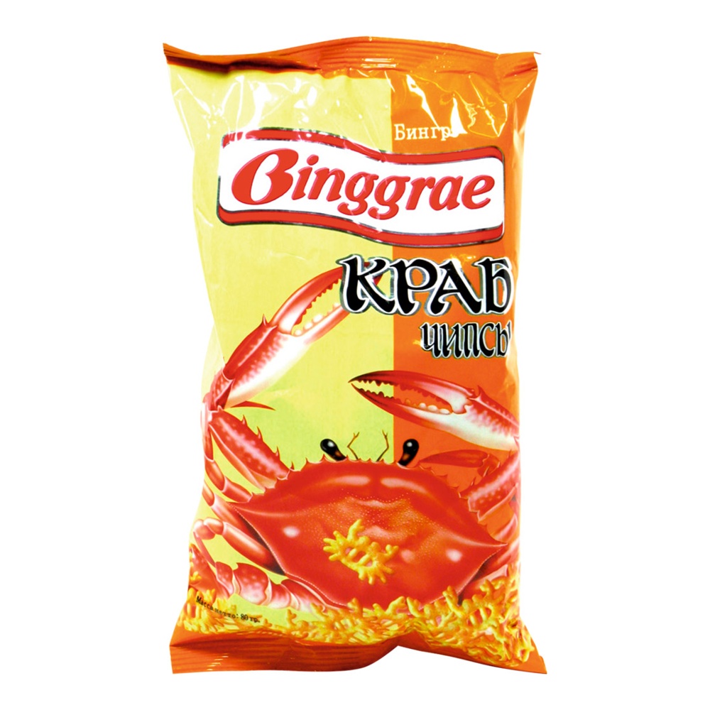 Чипсы Бингрэ 80г Краб