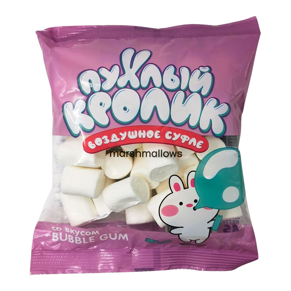Конфеты Пухлый кролик воздушное суфле со вкусом бабл-гам 85г; 20