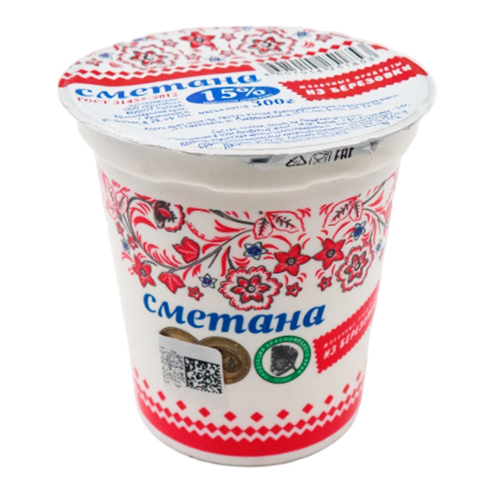 Сметана Из Березовки 15% 300г пл/ст; 6