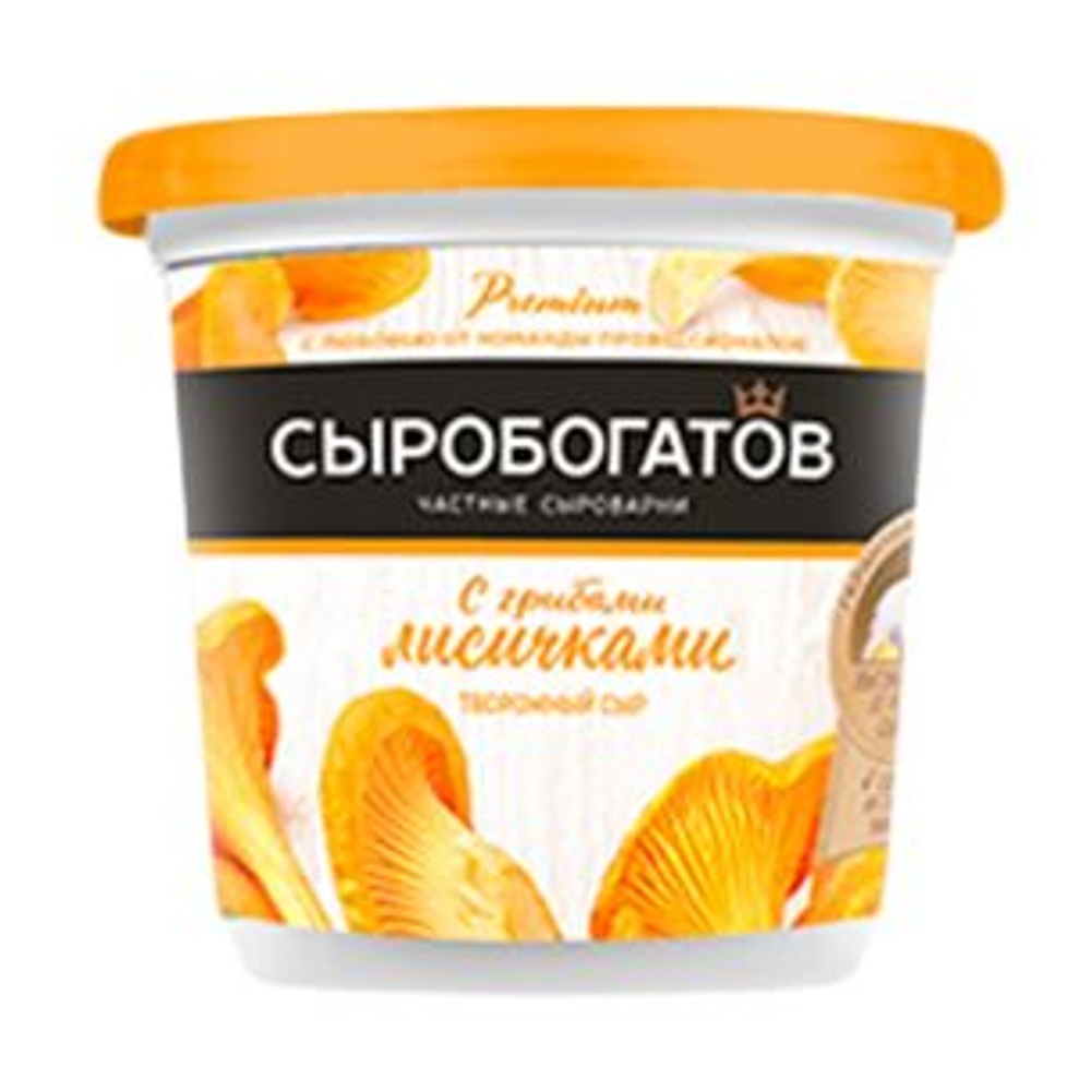 Сыр Сыробогатов творожный с грибами лисичками 55% 140г пл/ст; 12
