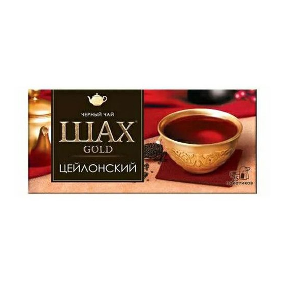 Чай Шах Голд цейлонский черный 25п*2г; 72