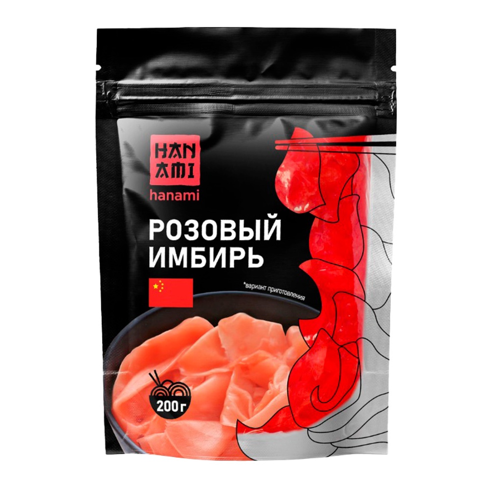 Имбирь Ханами эконом маринованный розовый 200г м/у