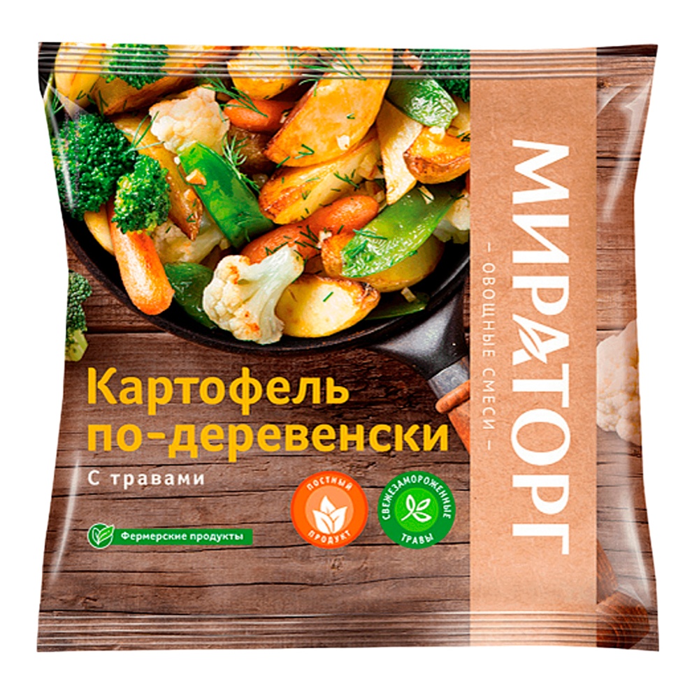Картофель Мираторг по-деревенски с травами с/м 400г