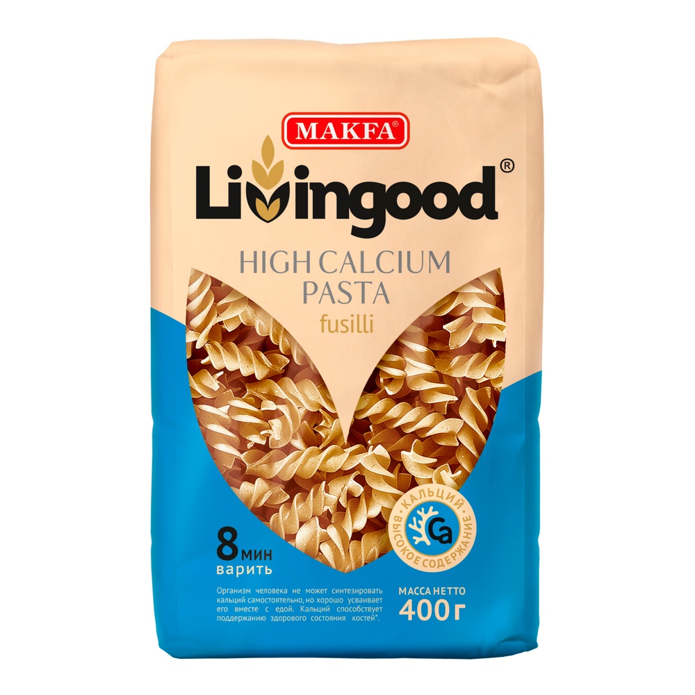 Мак изд Макфа Ливингуд Фузилли (спираль) с водорослями 400г