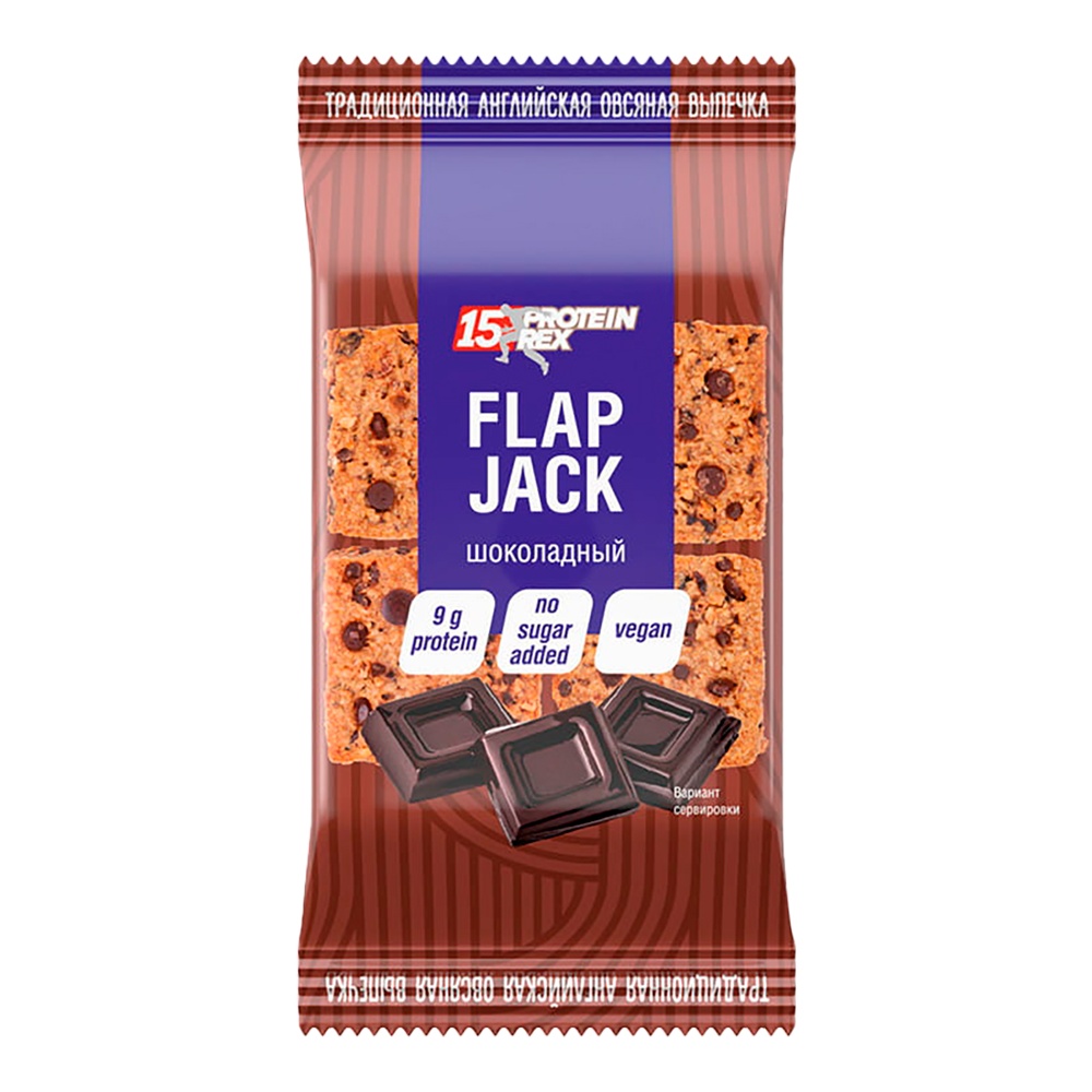 Печенье протеиновое Протеин Рекс ФлэпДжек Овсяное шоколадное 60г; 12