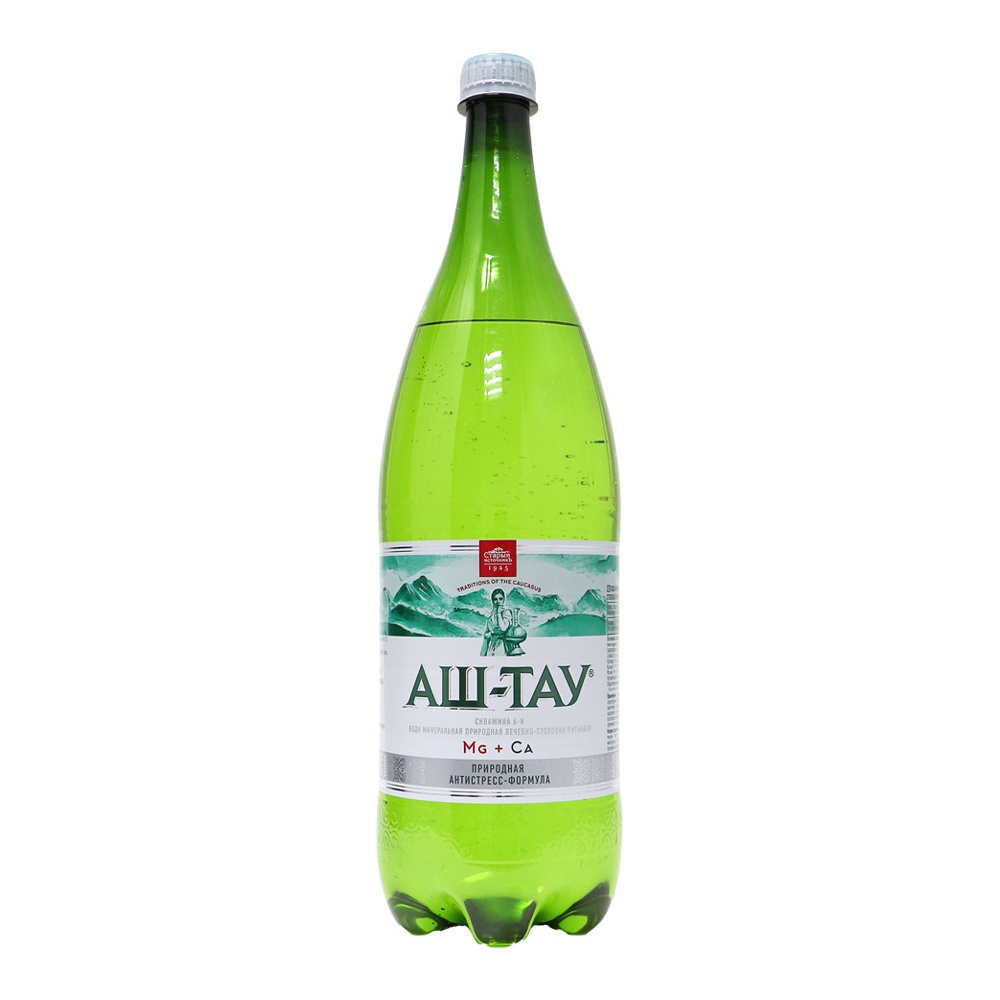 Мин вода Аш-Тау природная лечебно-столовая газированная 1,5л пл/б