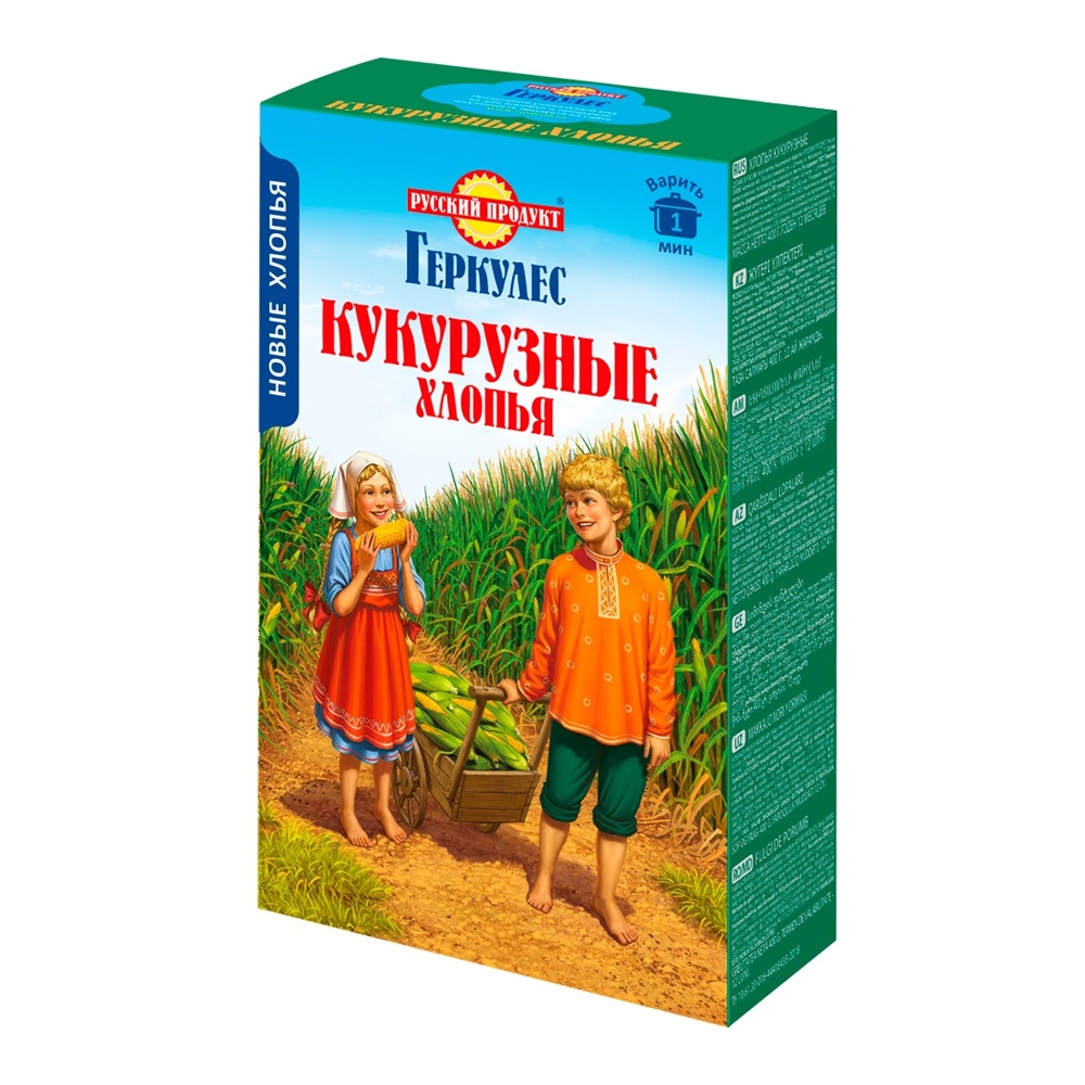 Хлопья Русский продукт Кукурузные 400г карт/уп; 6