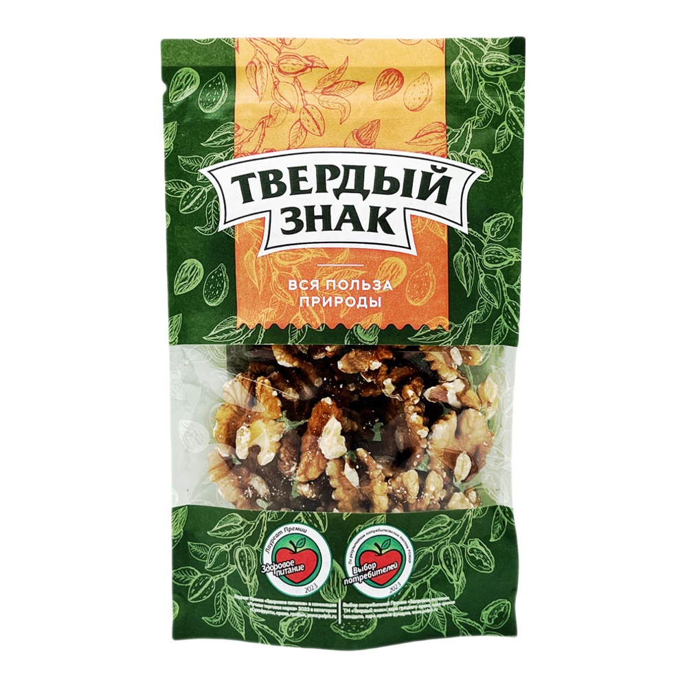 Орех грецкий Твердый знак ядро 120г дой-пак
