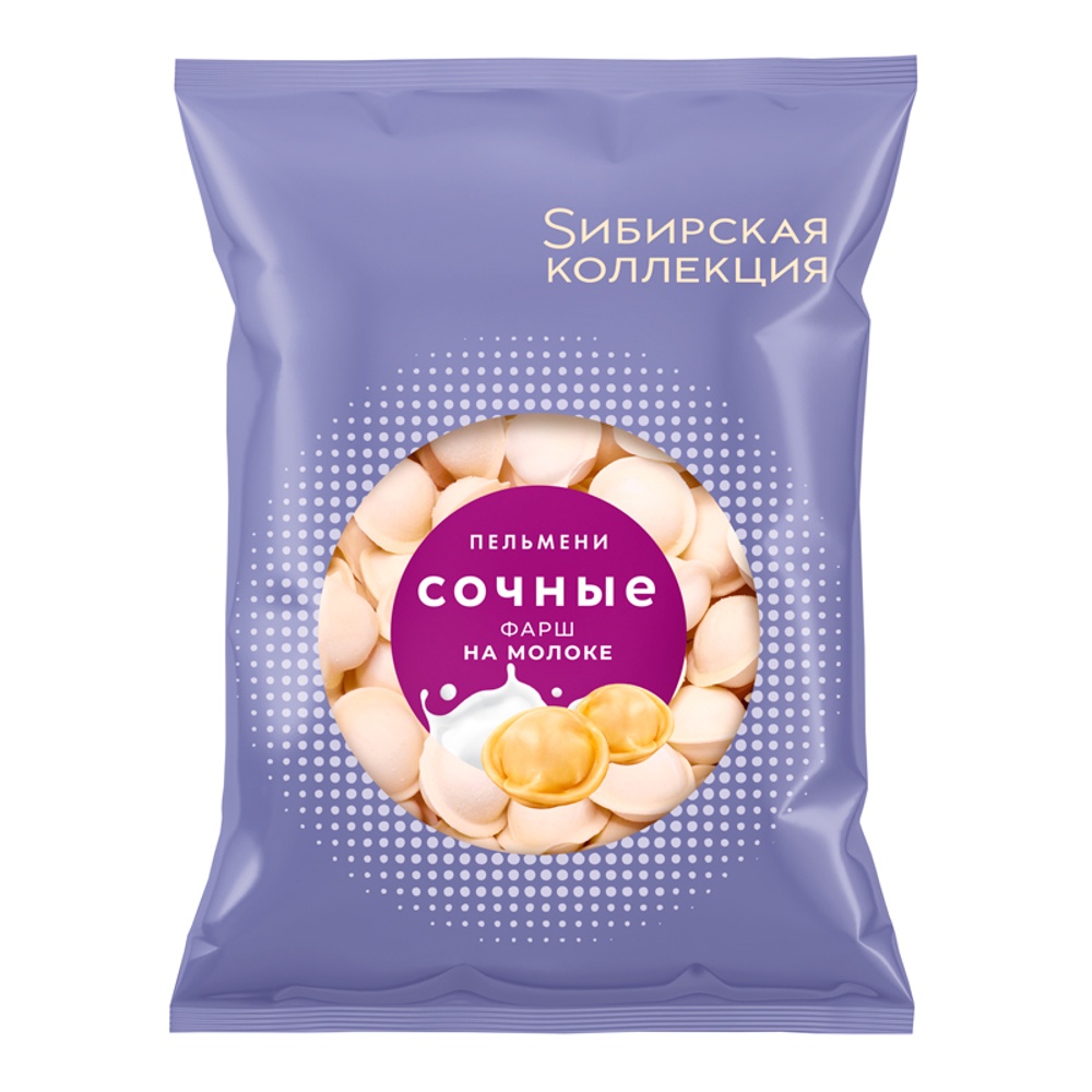 Пельмени Сибирская Коллекция Сочные с фаршем на молоке с/м 700г