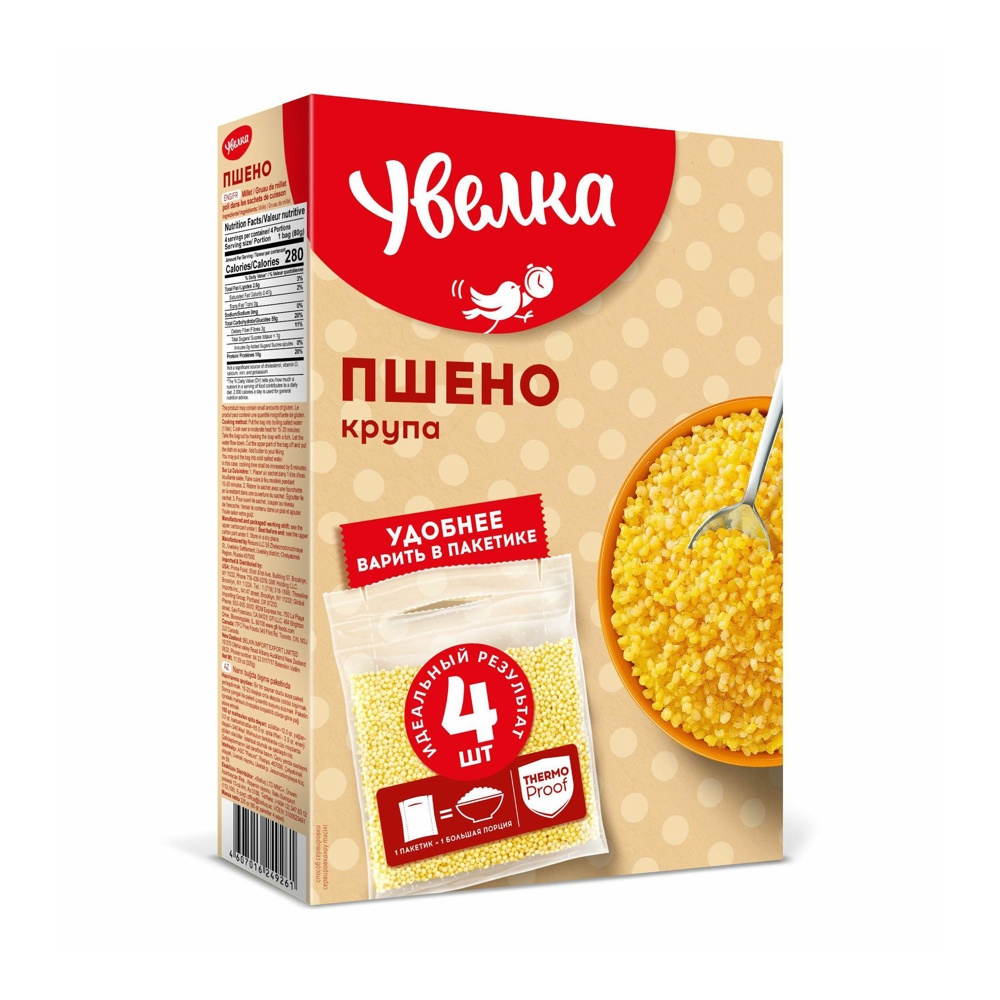 Крупа Увелка Пшено 80г*4; 6
