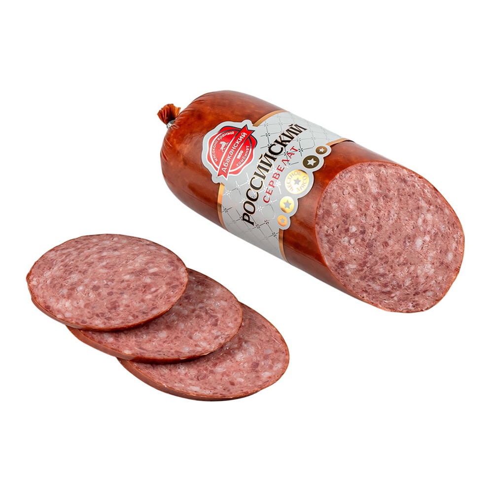 Сервелат Российский п/к ГОСТ 450г в/у Абаканский МК