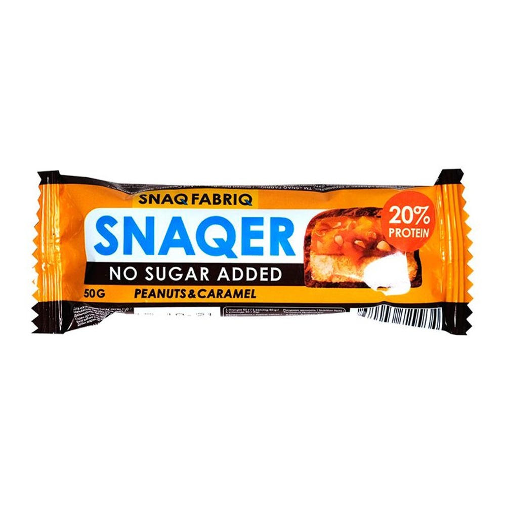 Батончик Снек Фабрик глазированный Арахис и карамель 50г; 30