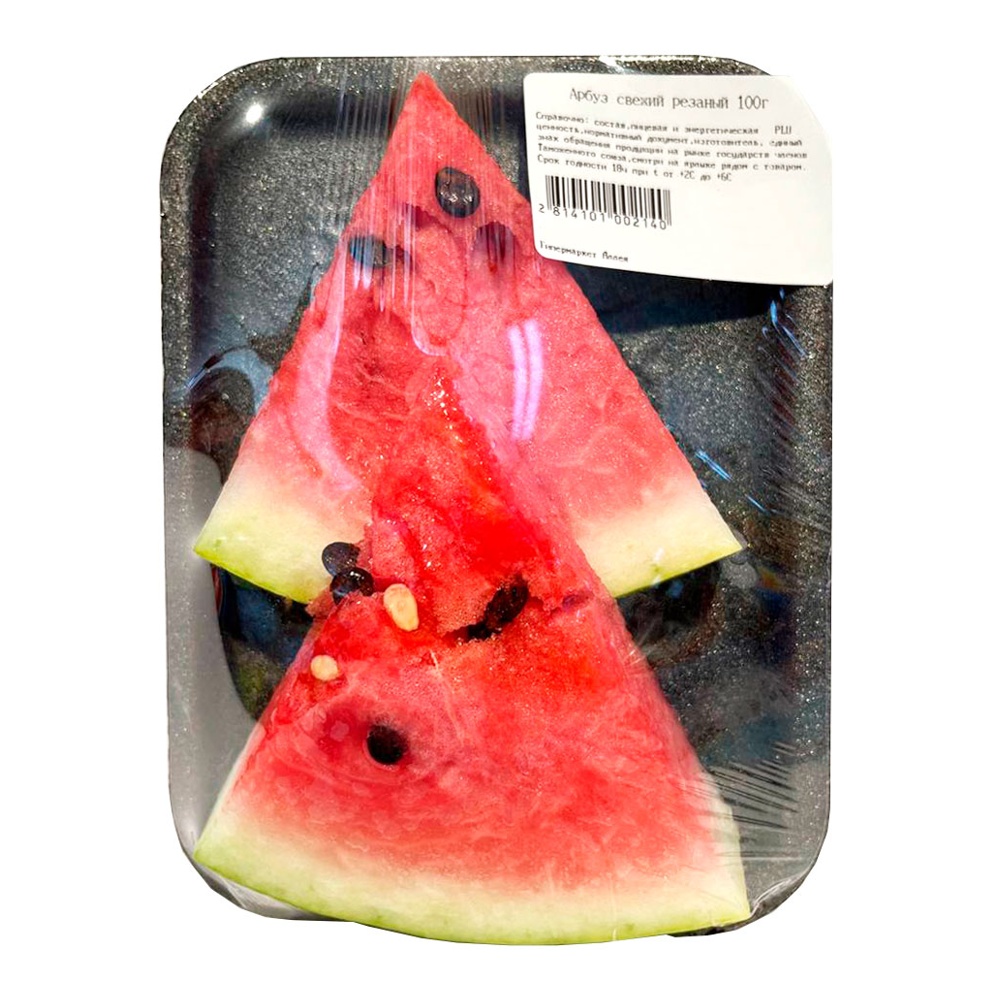 Арбуз свежий резаный 100г