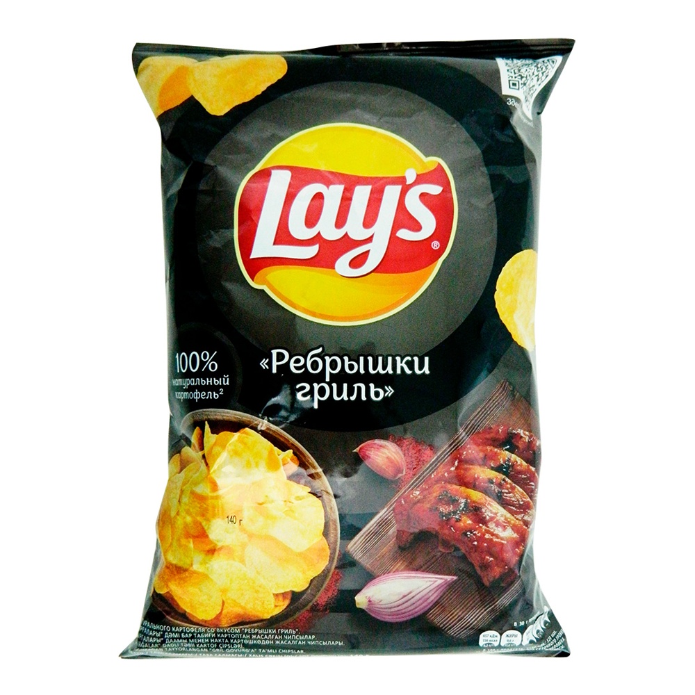 Чипсы Лейз 140г Ребрышки гриль; 19